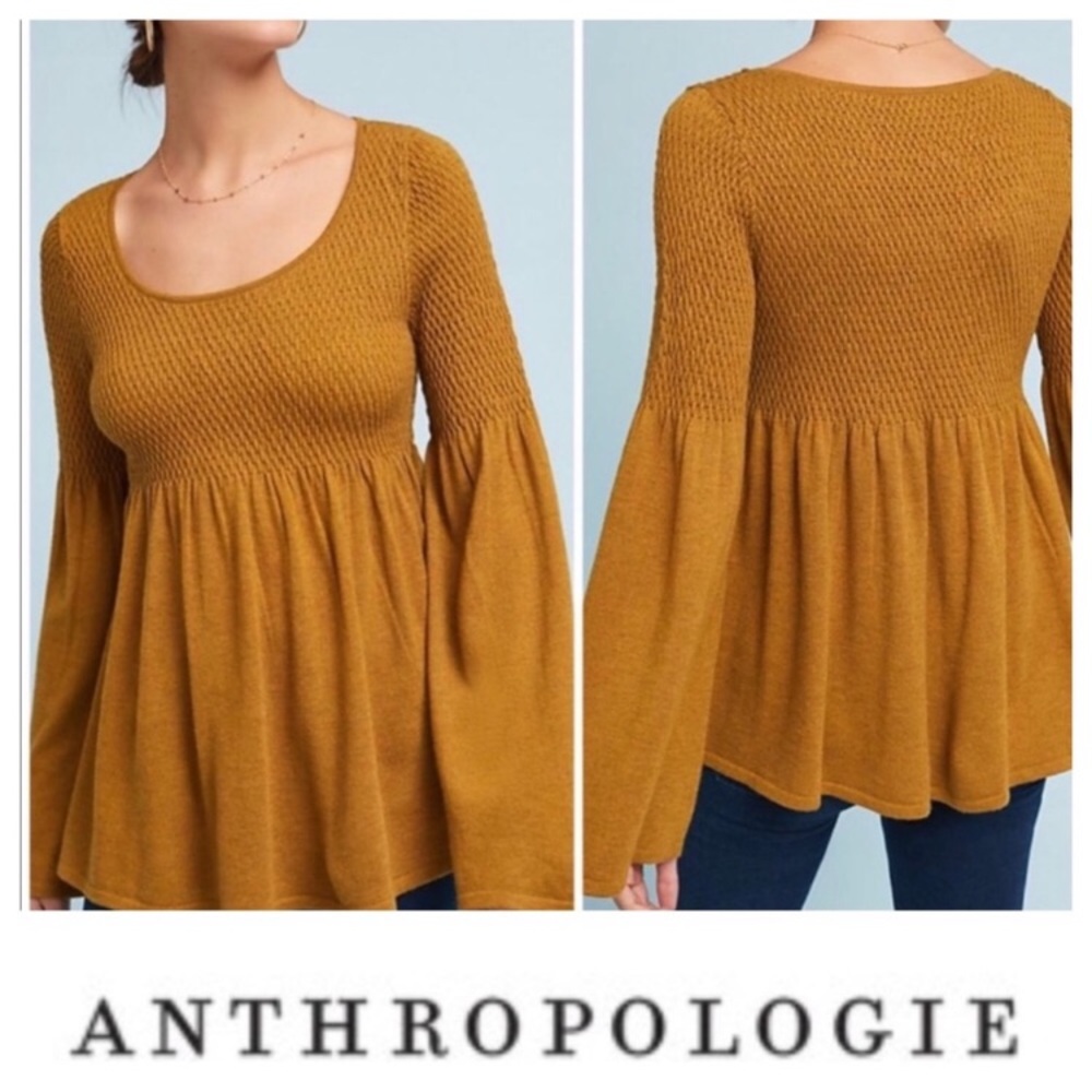 BNWT Esme Bell Gold Sleeve Top